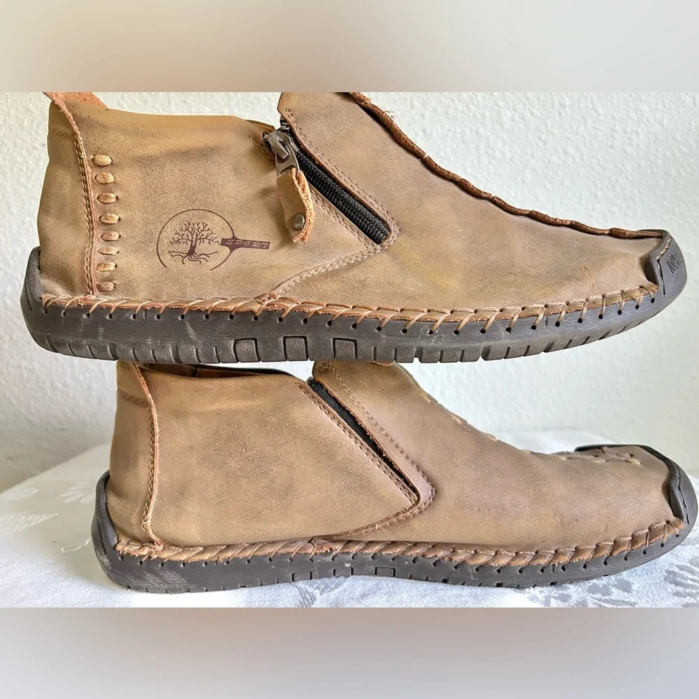 Chukka Boots Menico Sport Leather Slip On Stitched Driving Moccasin Size 10